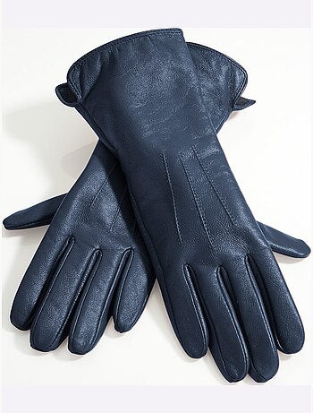 Gants Accessoire Mode Parfait En Cuir D'agneau Fin - Taille Standard - helline