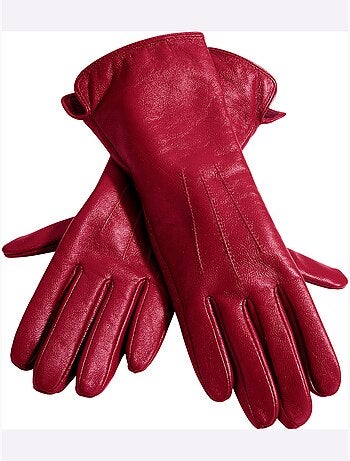 Gants Accessoire Mode Parfait En Cuir D'agneau Fin - Taille Standard - Helline