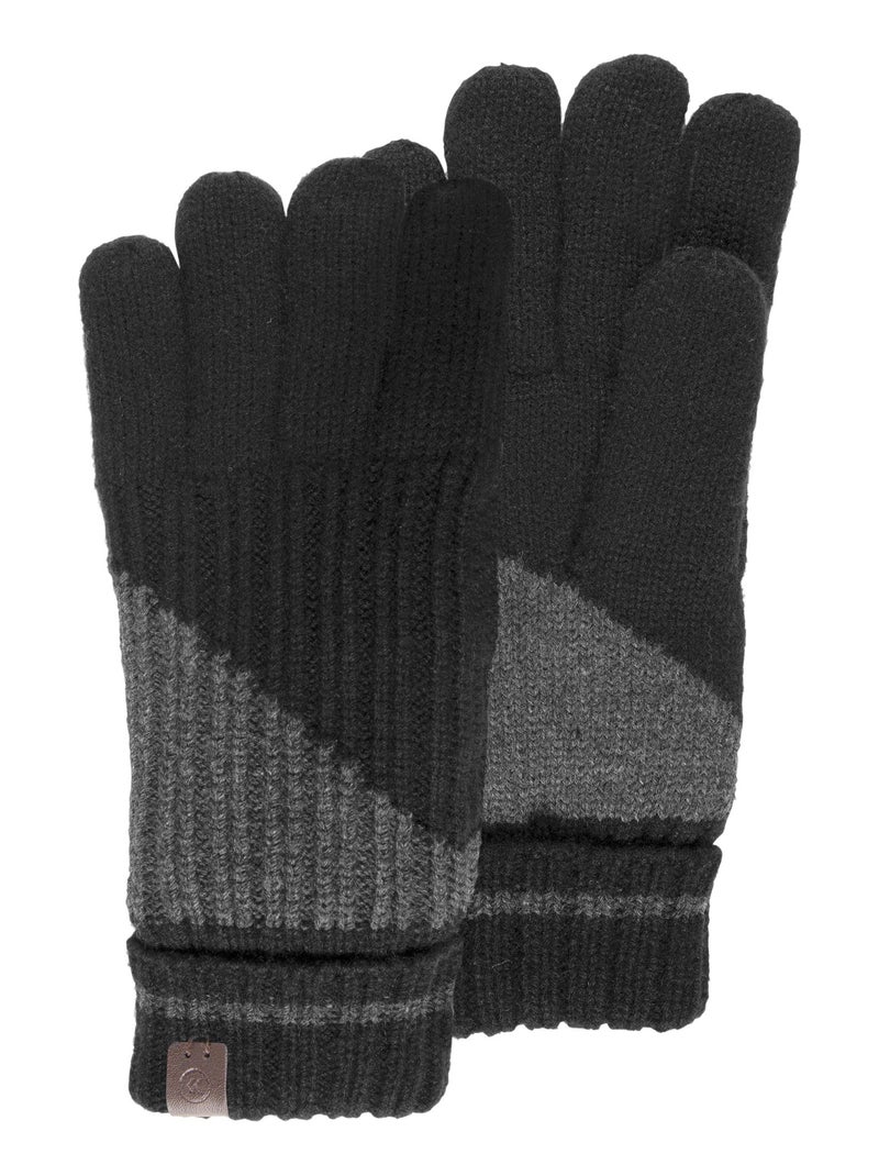 Gants bicolor Noir - Kiabi