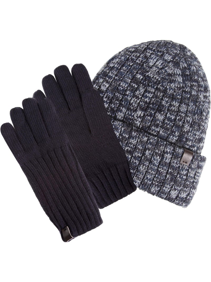 Gants chauds, doublés polaire, taille unique homme isotoner Bleu marine - Kiabi