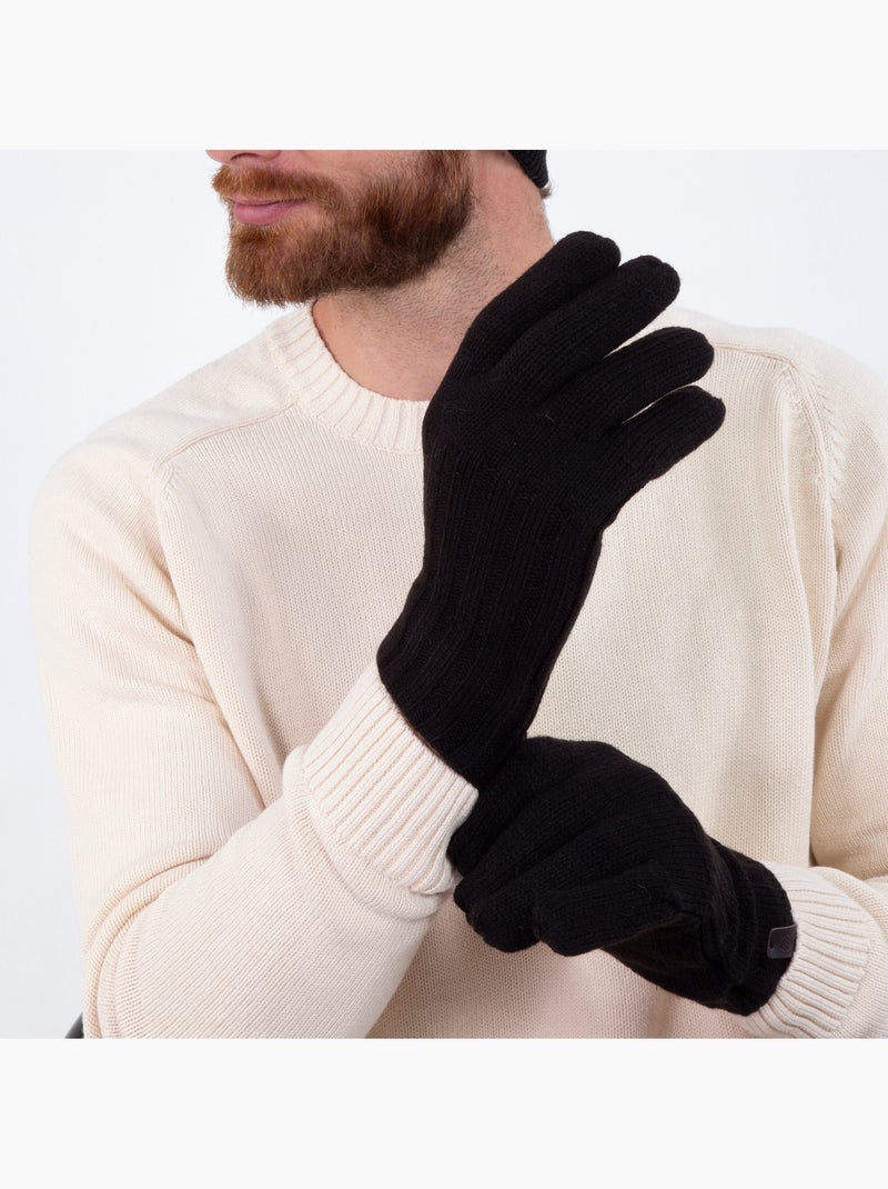 Gants chauds, doublés polaire, taille unique homme isotoner Noir - Kiabi