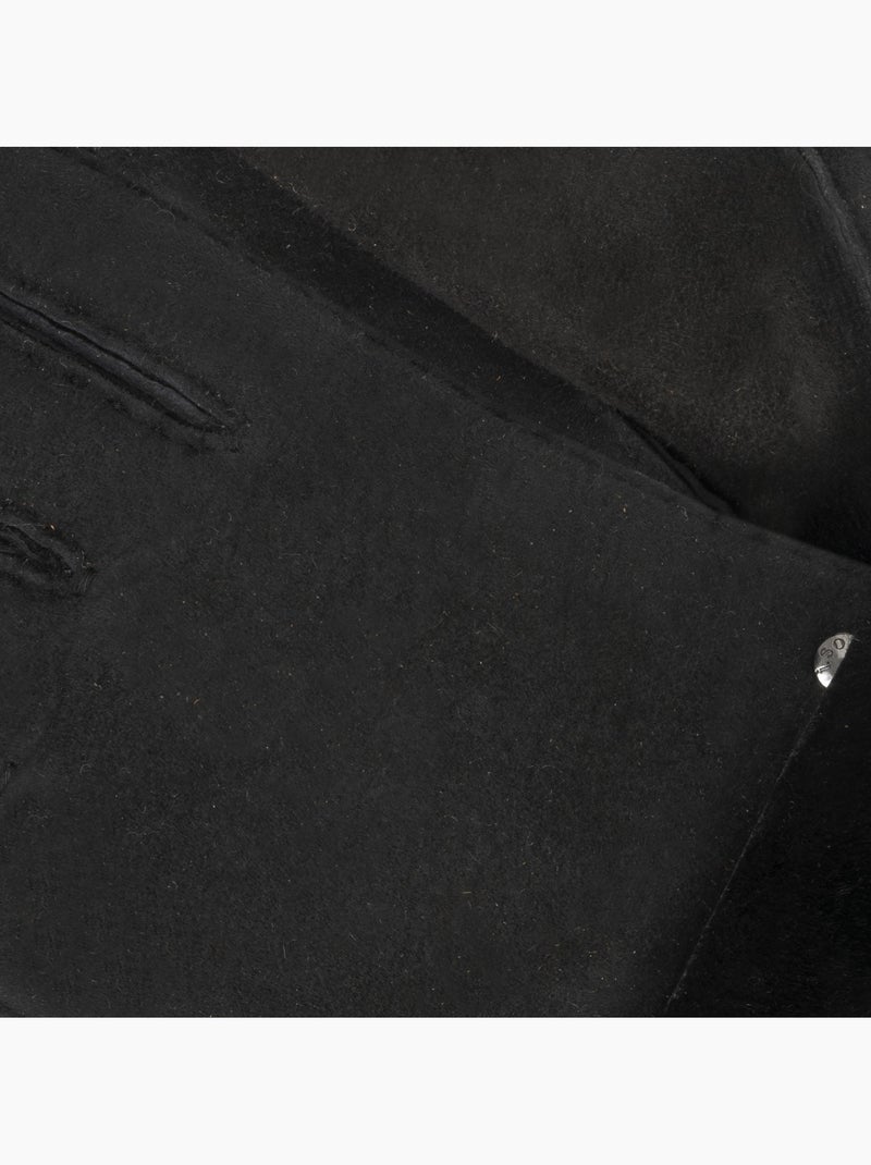 Gants chauds et doux, en cuir de mouton retourné, et intérieur femme isotoner Noir - Kiabi