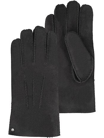 Gants chauds et doux, en cuir de mouton retourné homme isotoner