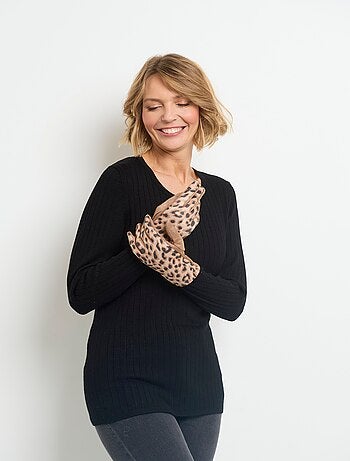 Gants chauds imprimé léopard et uni