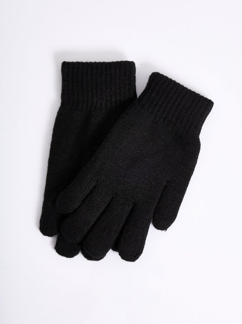 Gants chauds maille, poignet bord cotes - AFIBEL - Kiabi