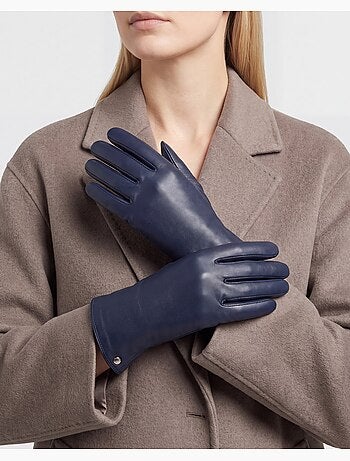 Gants cuir d'agneau - doublés soie femme