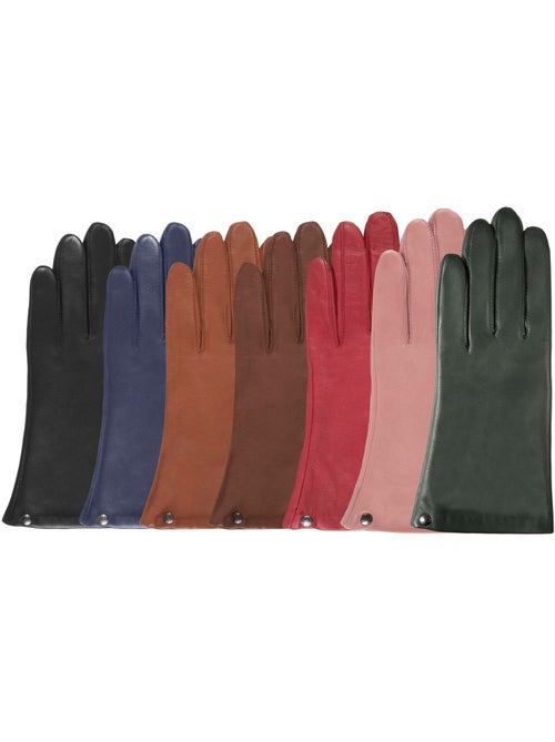 Gants cuir d'agneau - doublés soie femme isotoner - Kiabi