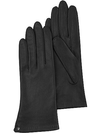 Gants cuir d'agneau - doublés soie femme isotoner