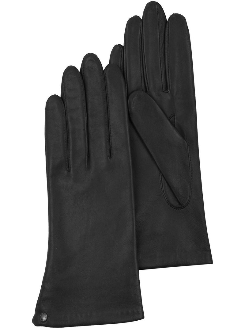 Gants cuir d'agneau - doublés soie femme isotoner Noir - Kiabi