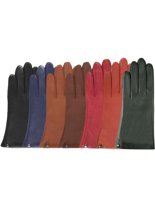 Gants cuir d'agneau - doublés soie femme isotoner - Kiabi Gants cuir d'agneau - doublés soie femme isotoner - Kiabi