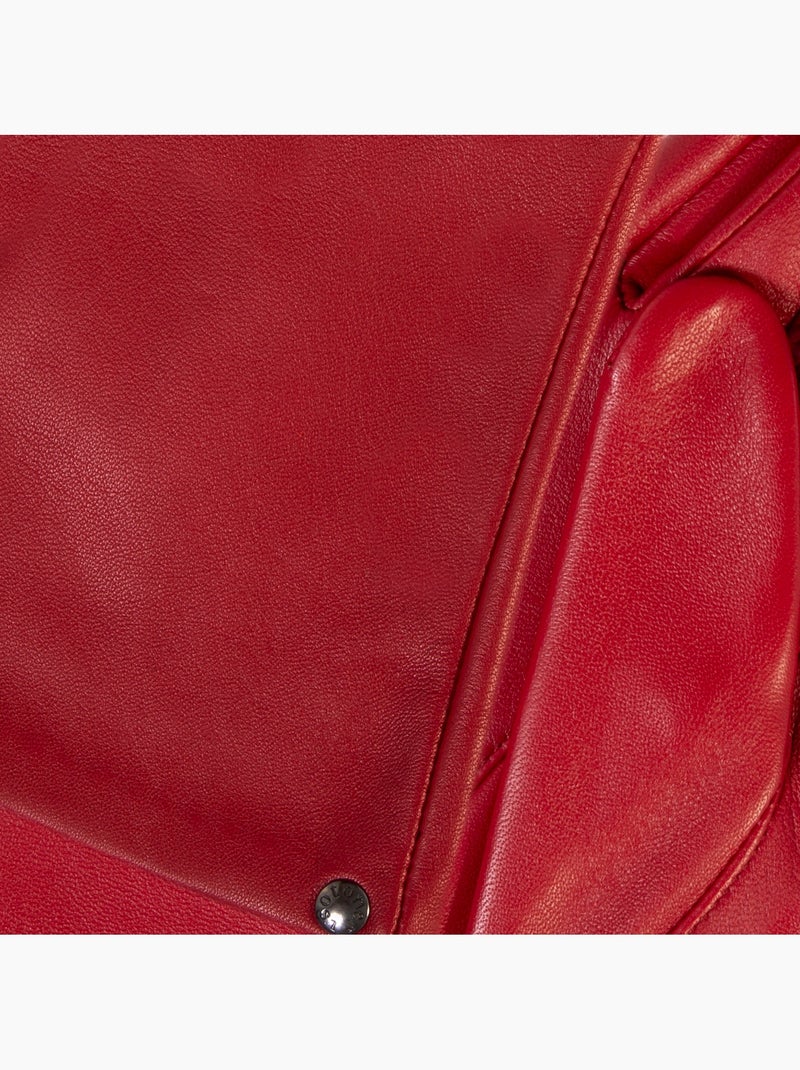 Gants cuir d'agneau - doublés soie femme isotoner Rouge cerise - Kiabi
