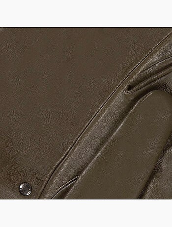 Gants cuir d'agneau - doublés soie femme isotoner