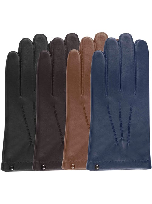 Gants cuir d'agneau - doublés soie homme isotoner - Kiabi Gants cuir d'agneau - doublés soie homme isotoner - Kiabi