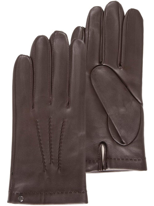 Gants cuir d'agneau - doublés soie homme isotoner - Kiabi