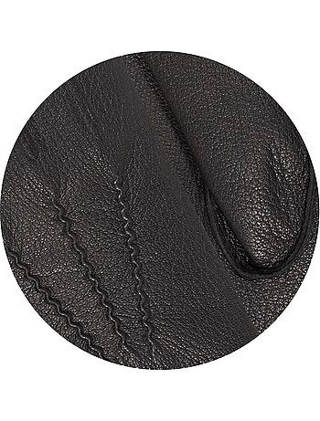 Gants cuir de chèvre - doublé chauds homme isotoner