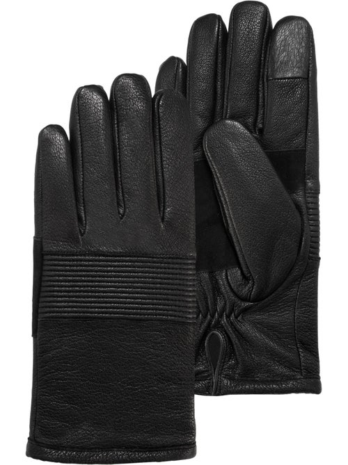 Gants cuir de chèvre pleine fleur - doublés micro-fourrure homme isotoner - Kiabi Gants cuir de chèvre pleine fleur - doublés micro-fourrure homme isotoner - Kiabi