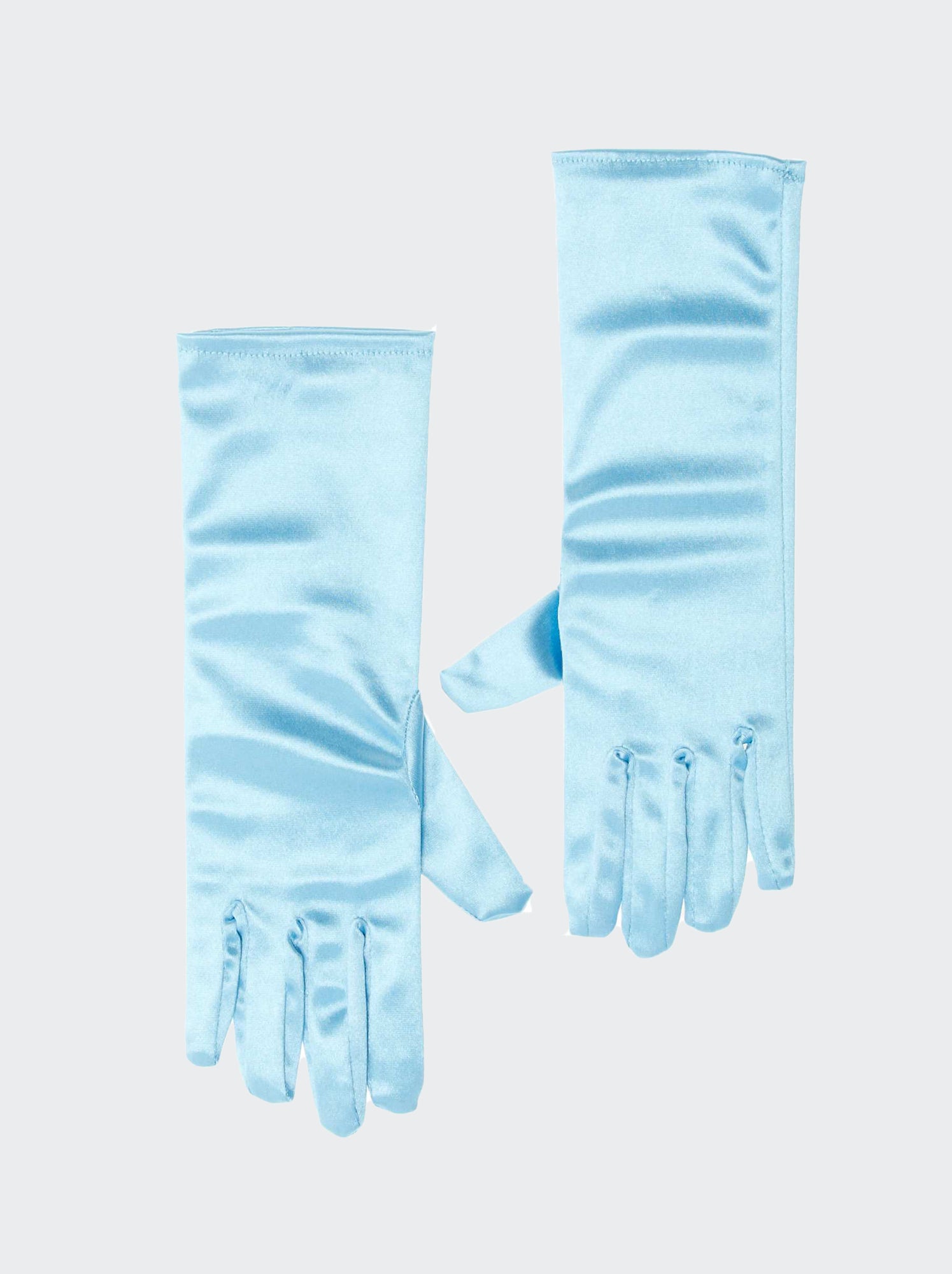 Gants De Princesse En Satin Bleu Pour Filles – Paillettes, Taille Unique 4-12 Ans - 9