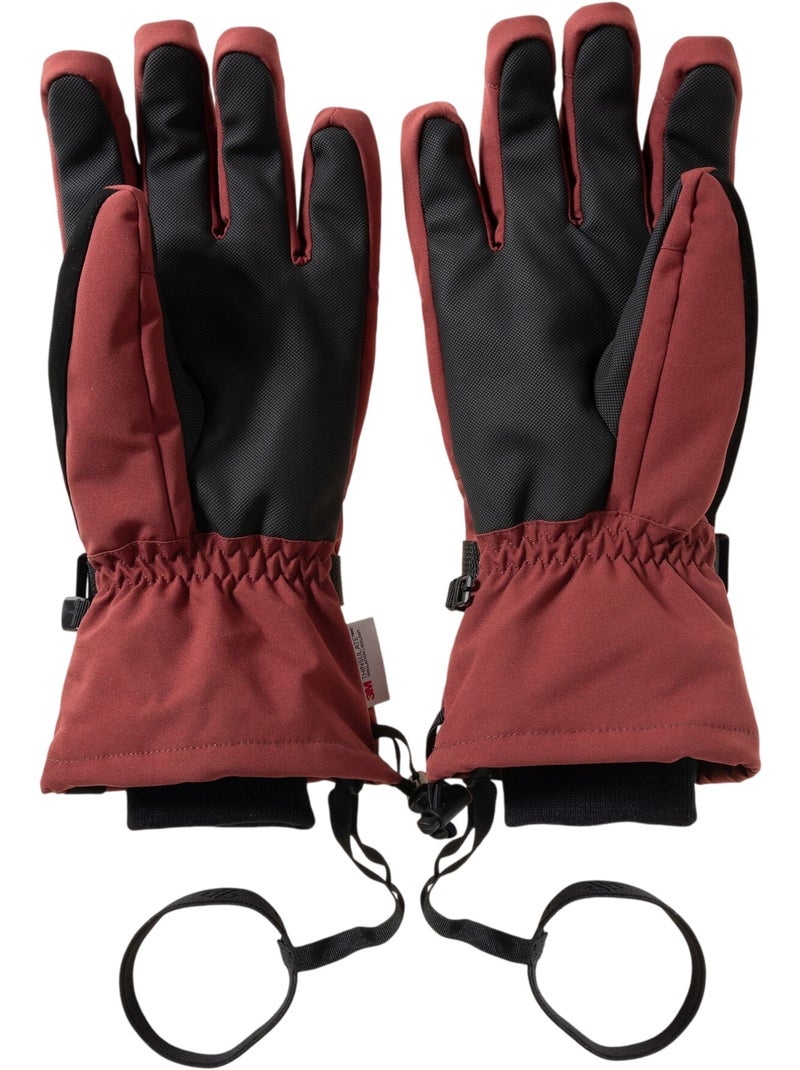 Gants de ski à poignets élastiqués et ajustables pinnacle - dare 2b Rouge foncé - Kiabi