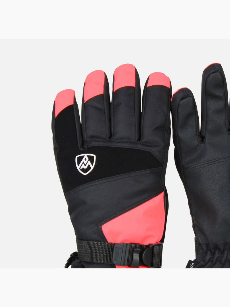 Gants de ski MISS - PEAK MOUNTAIN Orange corail - Kiabi