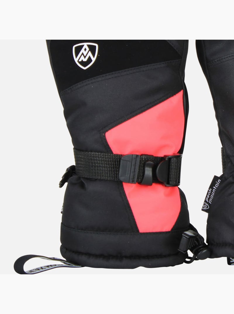 Gants de ski MISS - PEAK MOUNTAIN Orange corail - Kiabi