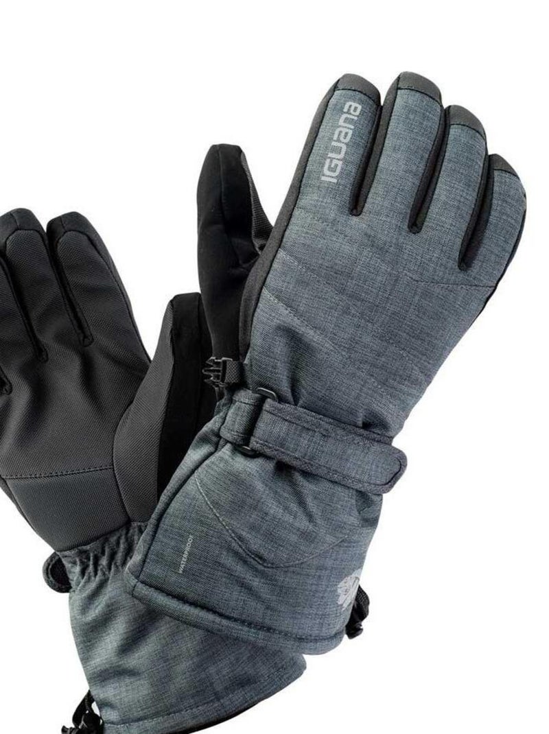 Gants de ski motif/style logo axel - iguana Gris foncé - Kiabi