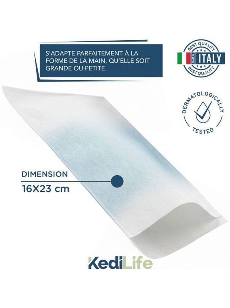 Gants de toilette - kedilife - lot de 200 (4x50) - pré-savonnés - jetables hygiéniques Blanc - Kiabi