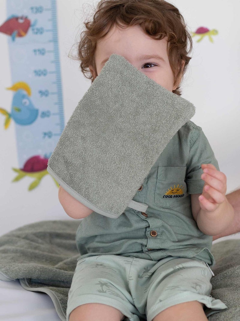 Gants De Toilette Bébé Vert - Kiabi