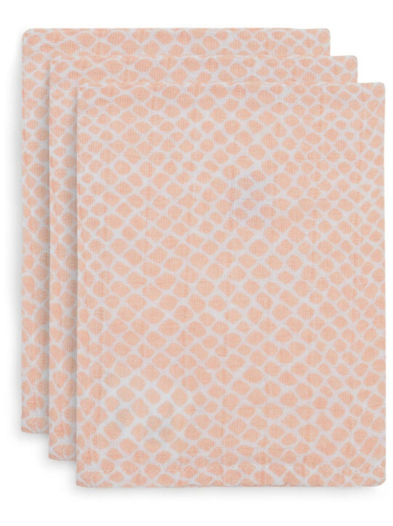 Gants de toilette en gaze de coton (3 pcs) Rose - Kiabi