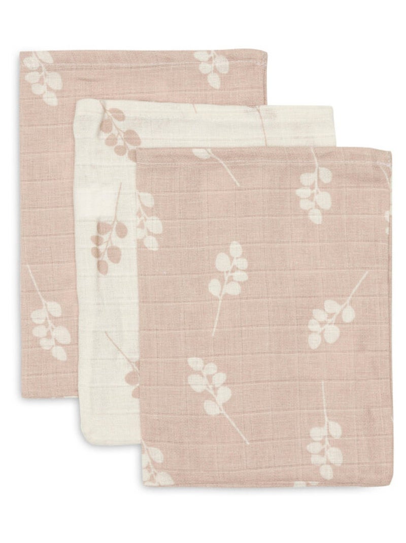 Gants de toilette en gaze de coton Twig (3 pcs) Rose - Kiabi