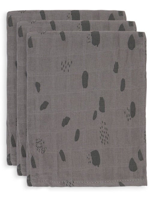 Gants de toilette Spot en gaze de coton (3 pcs) - Kiabi