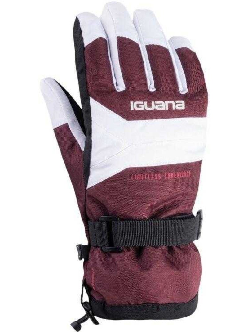 Gants d'hiver alessia - iguana Blanc / Noir / Rouge - Kiabi