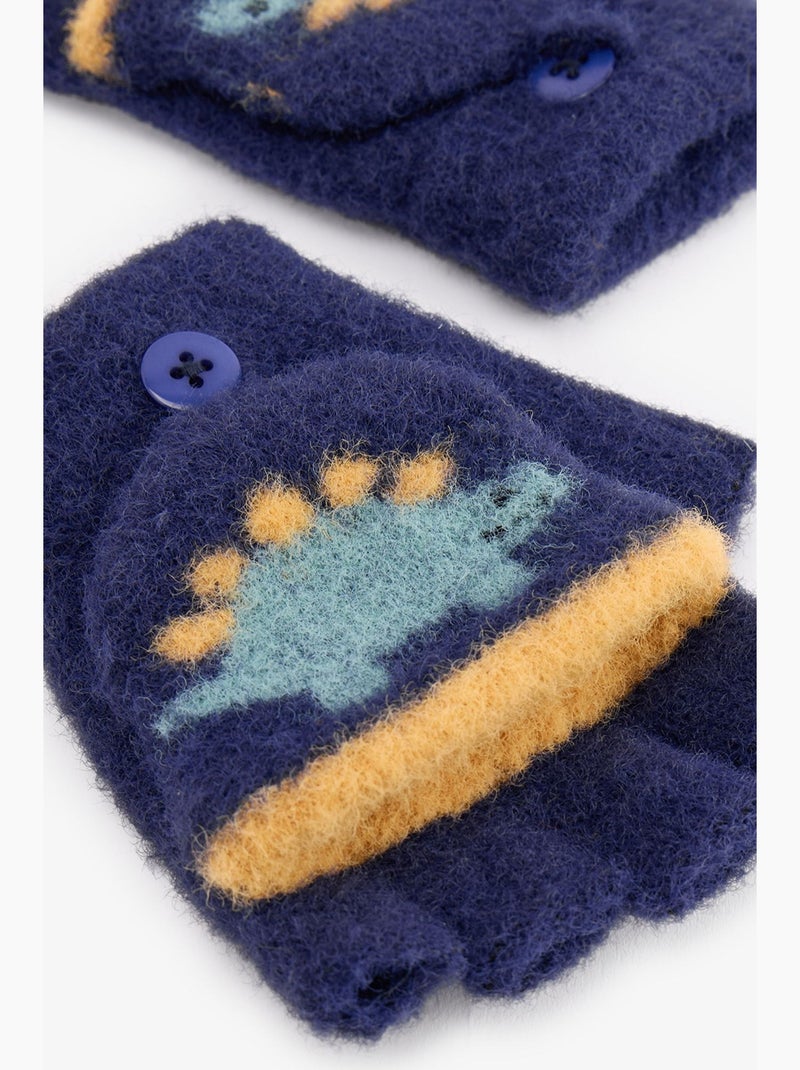 Gants dinosaure garçon penti Bleu marine - Kiabi