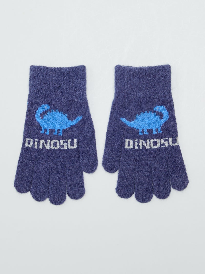 Gants 'dinosaures' Bleu - Kiabi