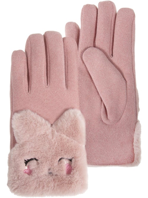 Gants doublés en imitation fourrure fille Isotoner - Kiabi
