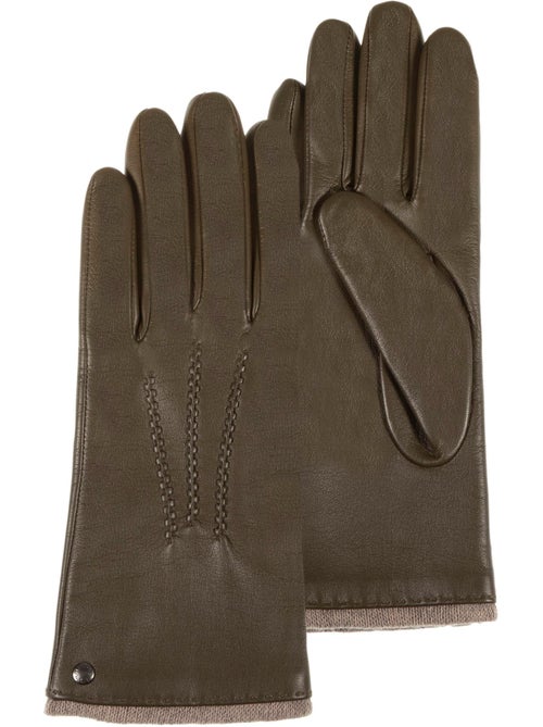 Gants en cuir d'agneau pleine fleur, doublés cachemire femme isotoner - Kiabi Gants en cuir d'agneau pleine fleur, doublés cachemire femme isotoner - Kiabi