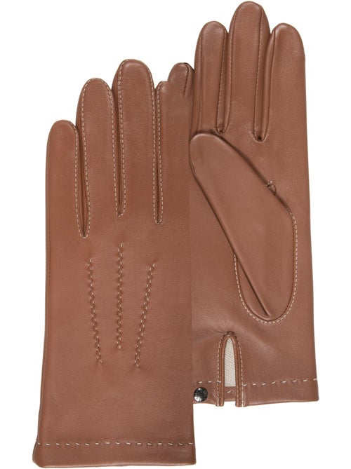 Gants en cuir d'agneau pleine fleur, doublés soie, tendance et modernes femme isotoner - Kiabi Gants en cuir d'agneau pleine fleur, doublés soie, tendance et modernes femme isotoner - Kiabi