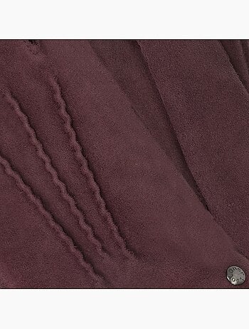 Gants en cuir de chèvre velours, doublés en imitation fourrure femme isotoner