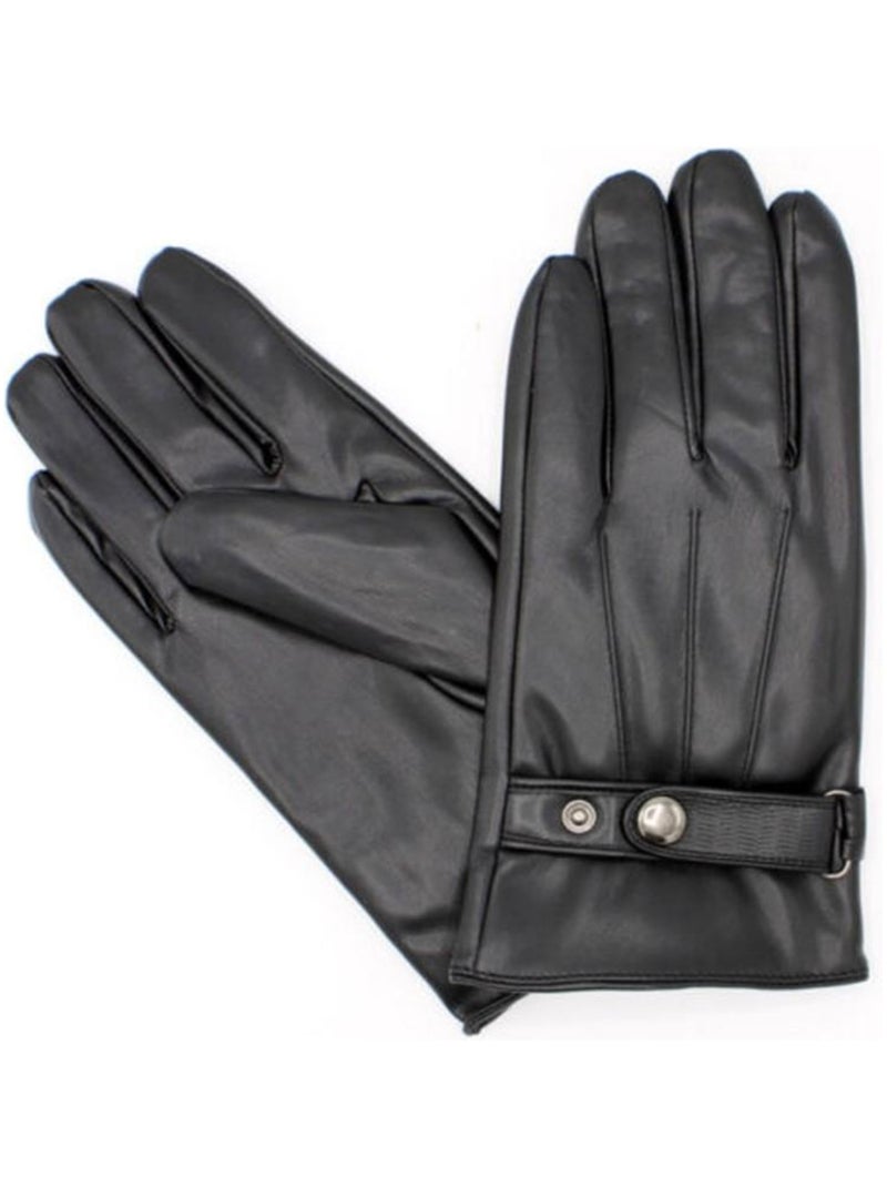 Gants en Cuir Kebello Noir Noir - Kiabi