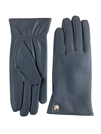Gants en cuir sobres avec détail logo métallique
'Deeluxe'