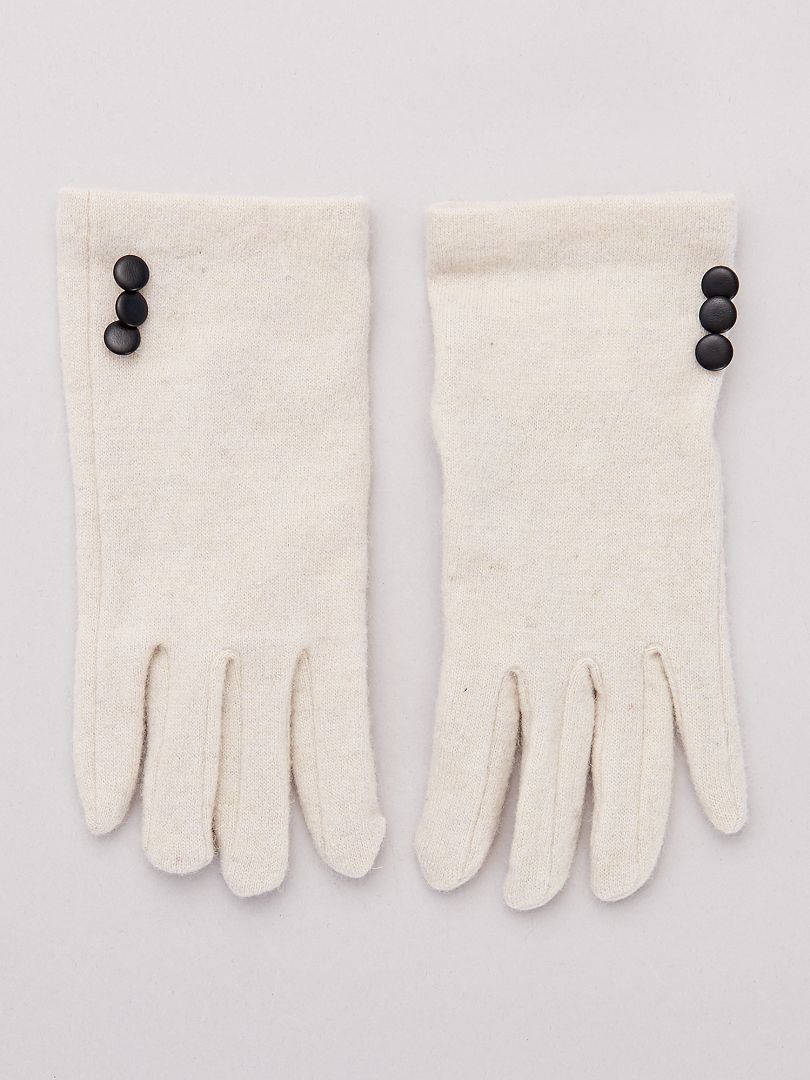 Lot de 2 paires de gants tactiles - marine/beige - Kiabi - 3.00€