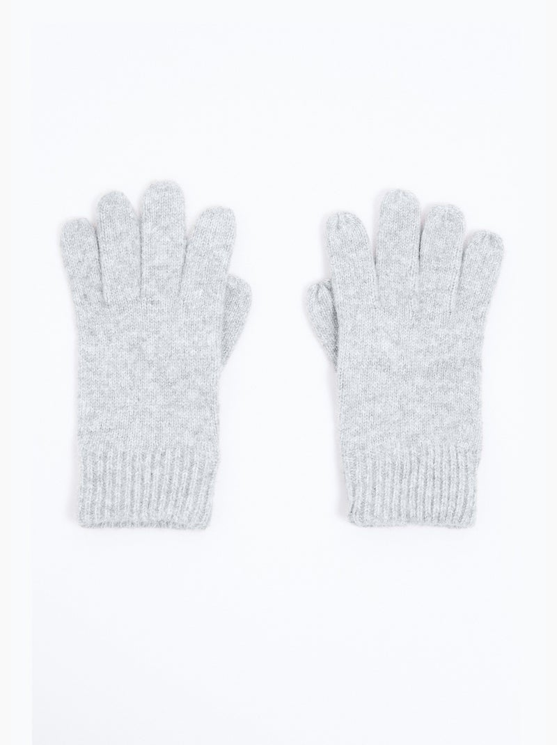 Gants en maille chaude avec laine - AFIBEL Gris - Kiabi