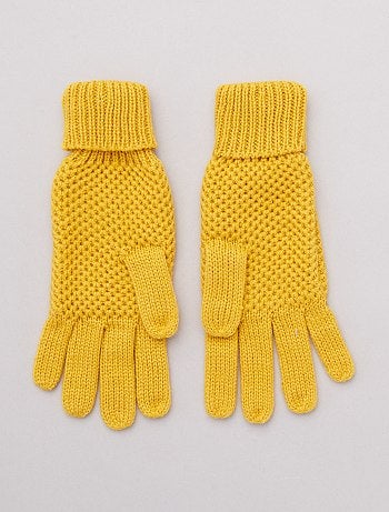 Gants en maille fantaisie - Kiabi