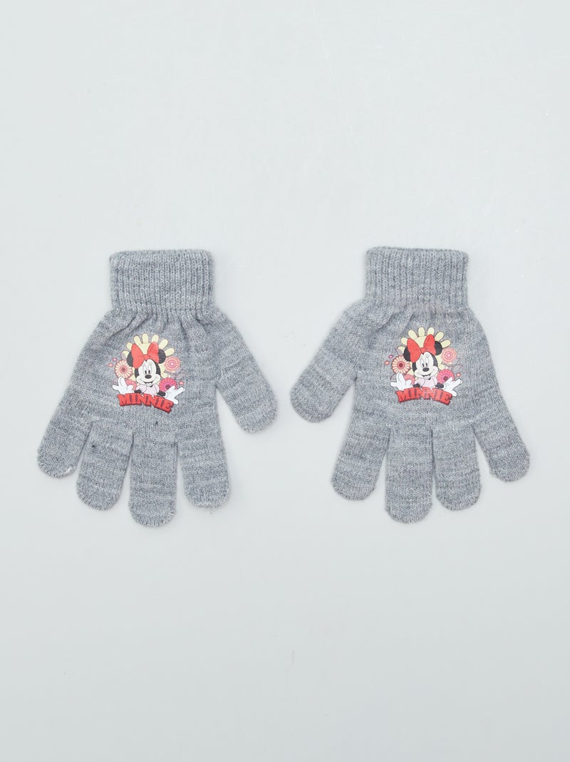 Gants en maille 'Minnie' Gris - Kiabi