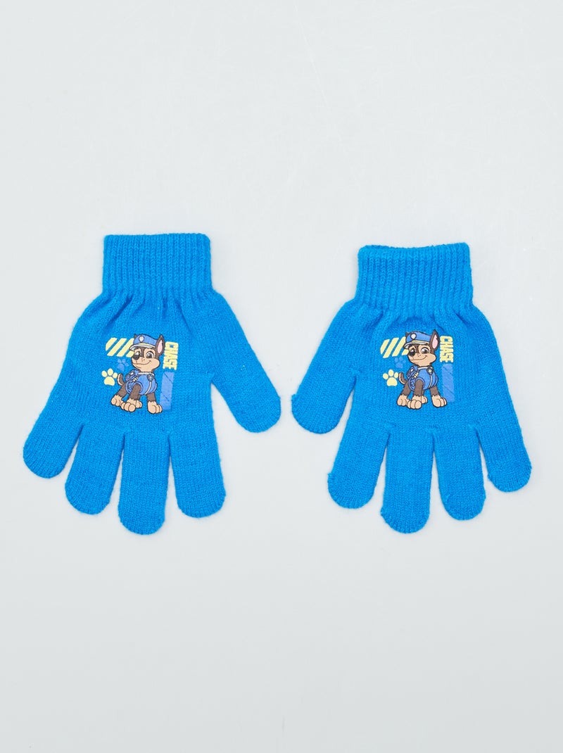 Gants en maille 'Pat 'Patrouille' bleu - Kiabi