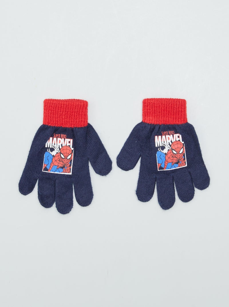 Gants en maille 'Spider-Man' 'Marvel' Bleu - Kiabi