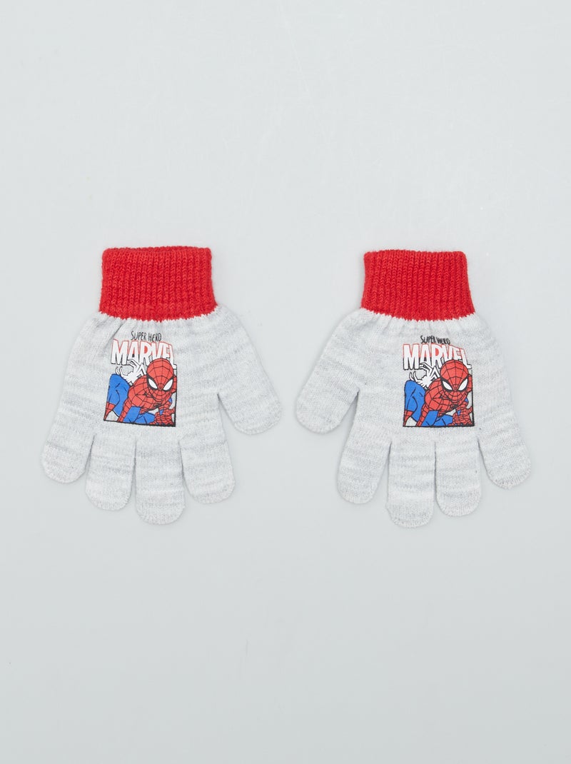 Gants en maille 'Spider-Man' 'Marvel' Gris - Kiabi