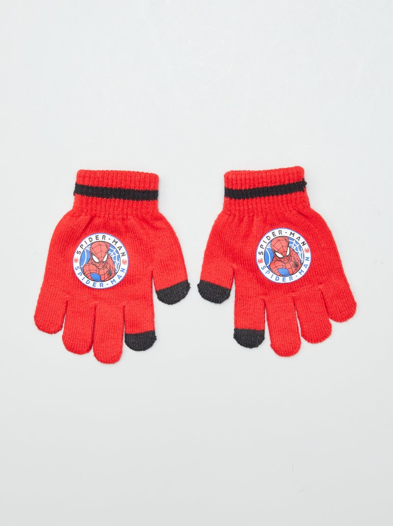 Gants en maille 'Spiderman' Rouge - Kiabi