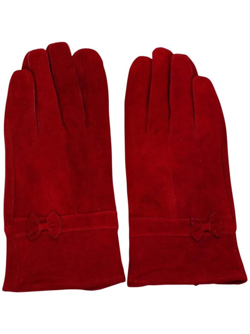 Gants en nubuck REDWOOK Rouge - Kiabi