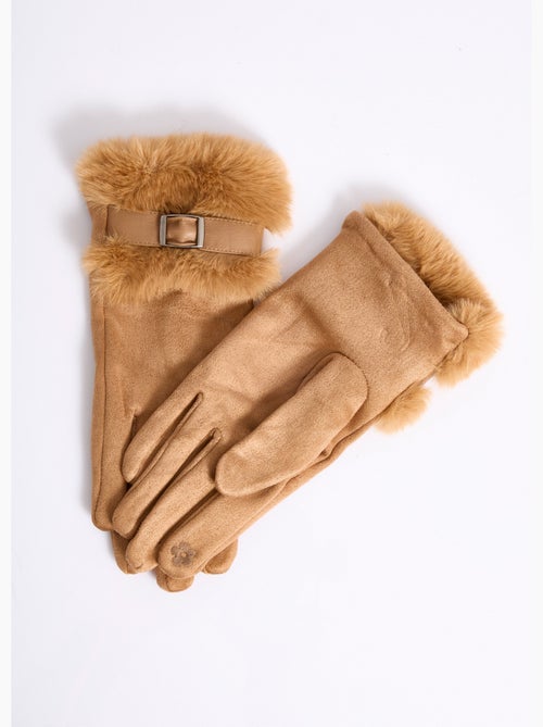 Gants en suédine poignet fourrure - afibel - Kiabi Gants en suédine poignet fourrure - afibel - Kiabi