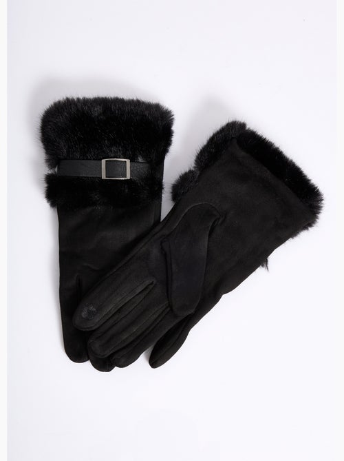 Gants en suédine poignet fourrure - afibel - Kiabi Gants en suédine poignet fourrure - afibel - Kiabi